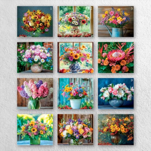 Kalendarz ścienny A4 KWIATY A4 x 300mm Press (5904830713466) Press