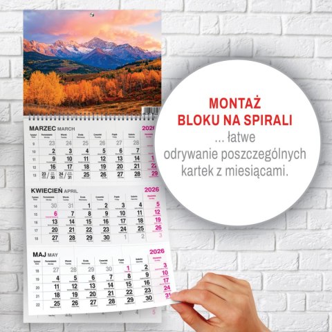 Kalendarz ścienny GÓRY 310mm x 790mm Press Press