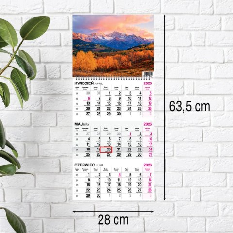 Kalendarz ścienny GÓRY 310mm x 790mm Press Press
