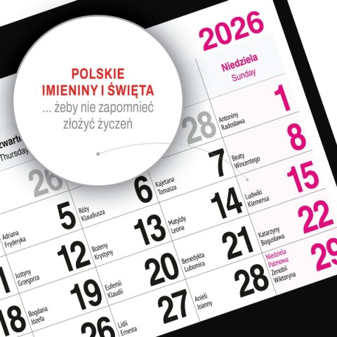 Kalendarz ścienny GÓRY A5 250mm x 450mm Press Press