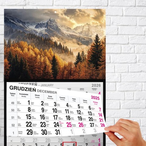 Kalendarz ścienny GÓRY A5 250mm x 450mm Press Press