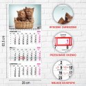 Kalendarz ścienny KOT 310mm x 790mm Press Press