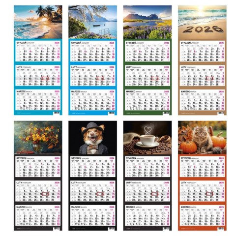 Kalendarz ścienny PALMY 310mm x 790mm Press Press