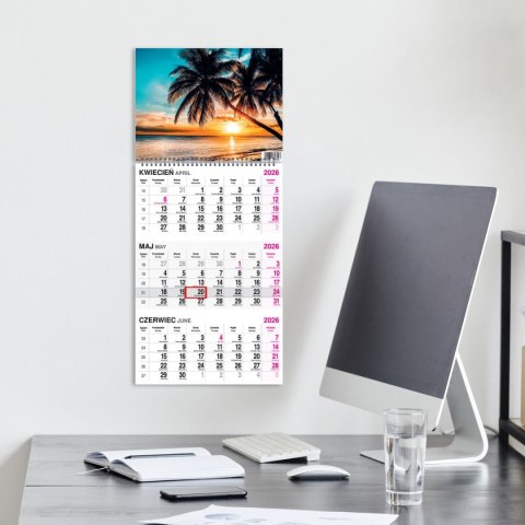 Kalendarz ścienny PLAŻA 310mm x 790mm Press Press