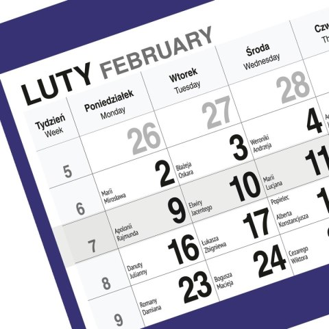 Kalendarz ścienny PLAŻA A4 210mm x 450mm Press Press