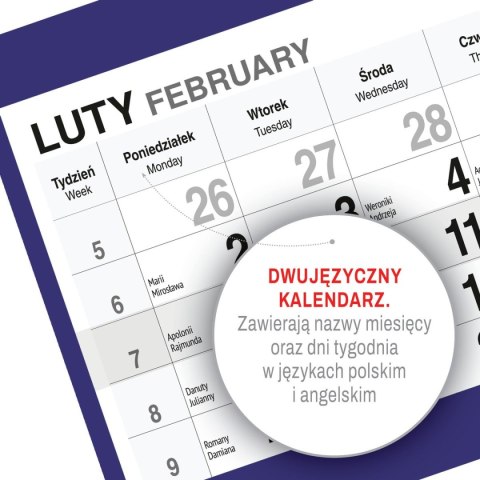 Kalendarz ścienny PLAŻA A4 210mm x 450mm Press Press