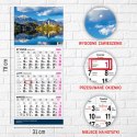 Kalendarz ścienny PREMIUM trójdzielny A4 Press (WIDOK) Press