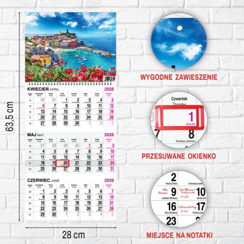 Kalendarz ścienny WIDOK 310mm x 790mm Press Press