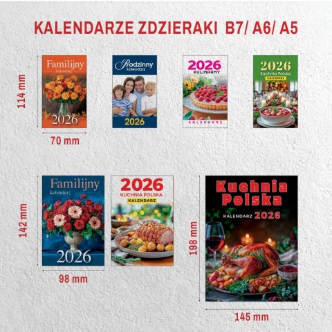 Kalendarz ścienny ZDZIERAK FAMILIJNY A5 Press Press