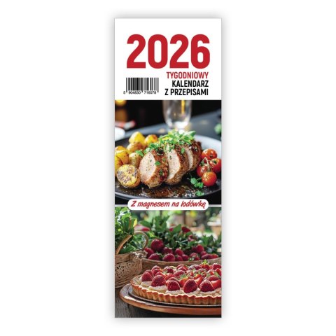 Kalendarz ścienny na lodówkę z magnesem 120mm x 270mm Press Press