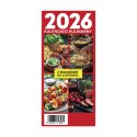 Kalendarz ścienny na lodówkę z magnesem 120mm x 270mm Press (kulinarny) Press