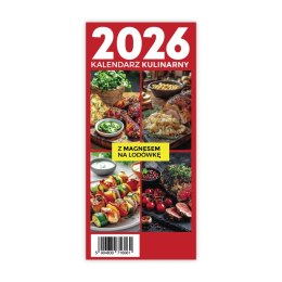 Kalendarz ścienny na lodówkę z magnesem 120mm x 270mm Press (kulinarny) Press