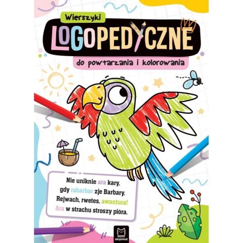 Książka dla dzieci Wierszyki logopedyczne do powtarzania i kolorowania Aksjomat Aksjomat