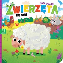 Książka dla dzieci Zwierzęta na wsi. Duże puzzle Aksjomat Aksjomat