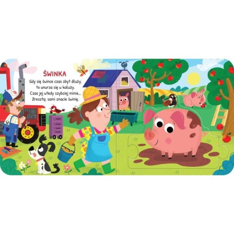 Książka dla dzieci Zwierzęta na wsi. Duże puzzle Aksjomat Aksjomat