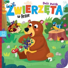 Książka dla dzieci Zwierzęta w lesie. Duże puzzle Aksjomat Aksjomat