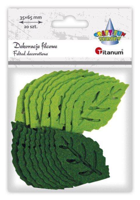 Ozdoba filcowa Craft-Fun Series Liście ażurowe Titanum (3630) Titanum