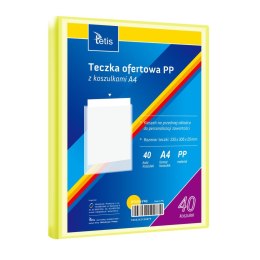 Teczka plastikowa A4 40 koszulek 5903242104879 A4 żółty Tetis (BT630-Y40) Tetis