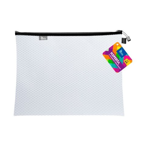 Teczka plastikowa na suwak biała A4 z suwakiem 5903242105104 A4 biały Tetis (BT605-B) Tetis