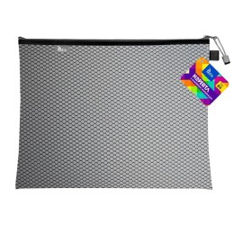 Teczka plastikowa na suwak czarna B4 z suwakiem 5903242105265 B4 czarny Tetis (BT607-V) Tetis