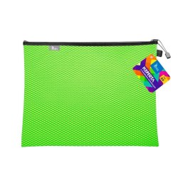 Teczka plastikowa na suwak zielona A4 z suwakiem 5903242105159 A4 zielony Tetis (BT605-Z) Tetis