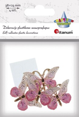 Dekoracja Craft-Fun Series Motyle plastikowe samoprzylepne Titanum (2324012-1) Titanum