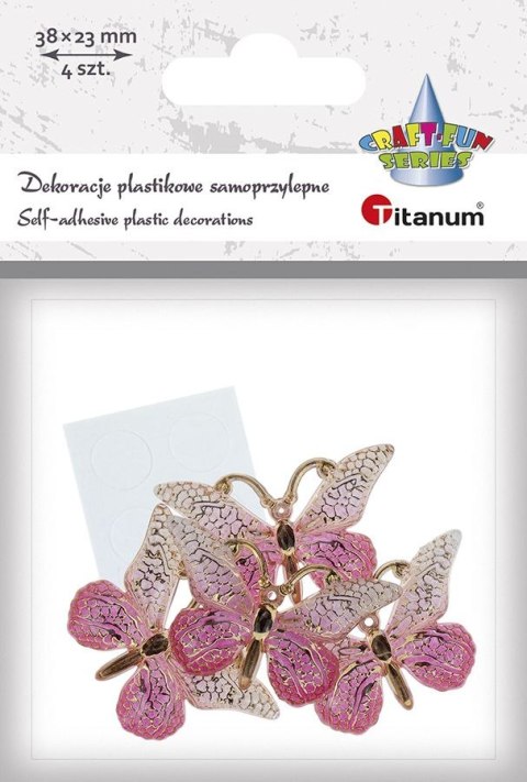 Dekoracja Craft-Fun Series Motyle plastikowe samoprzylepne Titanum (2324012-1) Titanum