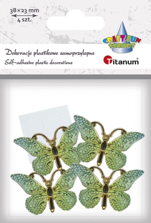 Dekoracja Craft-Fun Series Motyle plastikowe samoprzylepne Titanum (2324012-3) Titanum