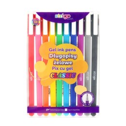 Długopis żelowy CLASSIC żelowy 10kol wkład mix 0,8mm Strigo (SSC427) Strigo