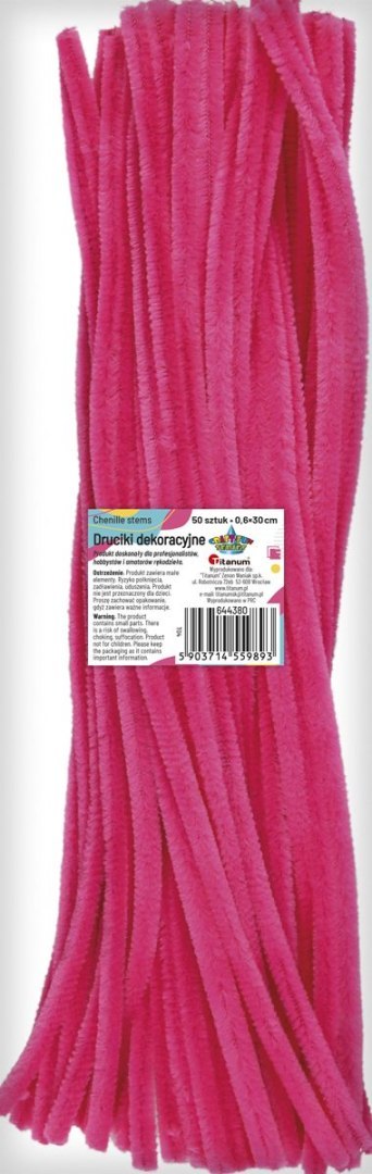 Drucik Craft-Fun Series kreatywny kolor: różowy 300mm 50 szt Titanum (T04) Titanum