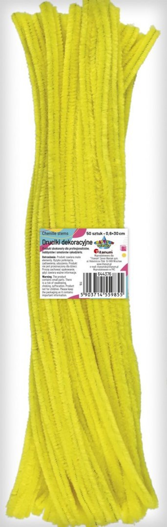 Drucik Craft-Fun Series kreatywny kolor: żółty 300mm 50 szt Titanum (T15) Titanum
