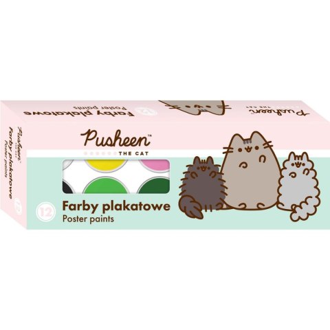 Farby plakatowe Pusheen 12k 20ml kolor: mix 20ml 12 kolor. St.Right (5903235658006) St.Right