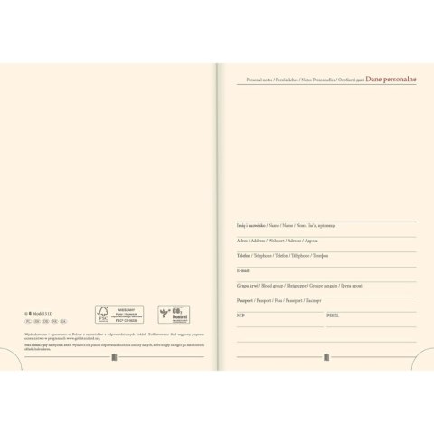 Kalendarz książkowy (terminarz) Vivella terminarz B5 172mm x 240mm Lucrum (51T-D) Lucrum