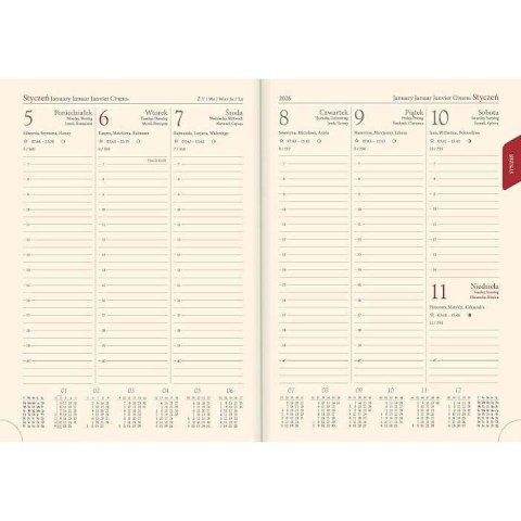 Kalendarz książkowy (terminarz) Vivella terminarz B5 Lucrum (51T-V) Lucrum