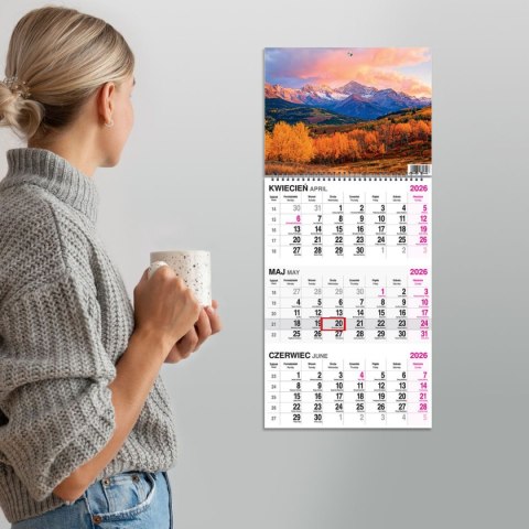 Kalendarz ścienny GÓRY 310mm x 790mm Press Press