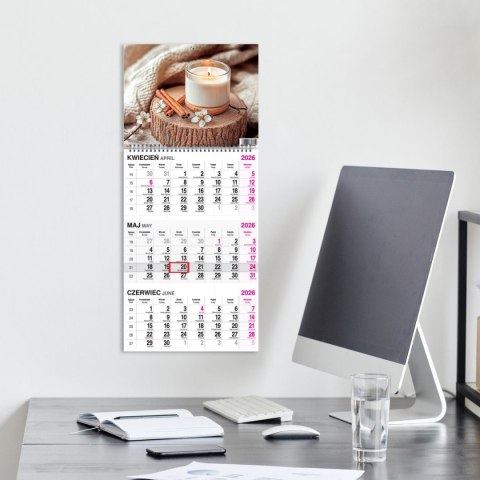 Kalendarz ścienny KAWA 310mm x 790mm Press Press