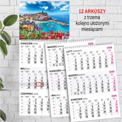 Kalendarz ścienny WIDOK 310mm x 790mm Press Press