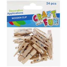 Klamry naturalna 24 szt Craft with Fun (521623) Craft with Fun