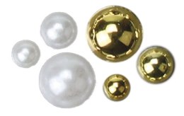 Kryształki Craft-Fun Series perełki mix Titanum (24CY0324 (white,gold)) Titanum