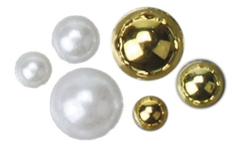 Kryształki Craft-Fun Series perełki mix Titanum (24CY0324 (white,gold)) Titanum