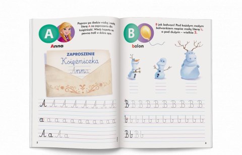 Książka dla dzieci Disney Uczy. Kraina lodu. Litery. Ćwiczenia z naklejkami Ameet (UDN 9303) Ameet