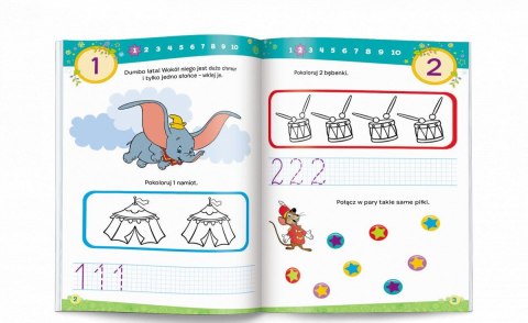 Książka dla dzieci Disney Uczy. Zeszyt ćwiczeń. Liczby Ameet (UDZ 9304) Ameet