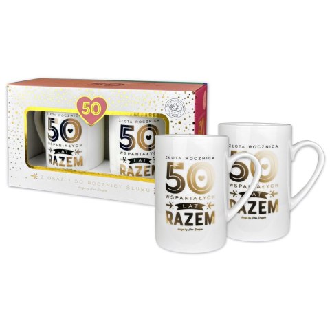 Kubek wielokrotnego użytku Set Gold 2-50 Rocznica Pan Dragon (5901854983455) Pan Dragon