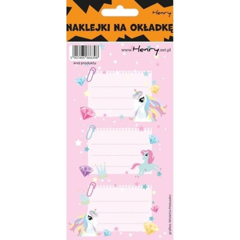 Naklejka na zeszyt JEDNOROŻEC Henry (5907465666398) Henry