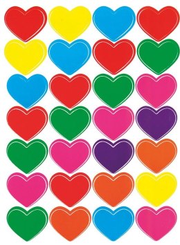 Naklejka (nalepka) Craft-Fun Series Serca duże , mix kolorów Titanum Titanum