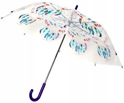 Parasol długa przezroczysta w piórka (SDA311)