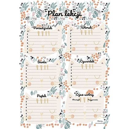 Plan lekcji koty Henry (5905701482566) Henry