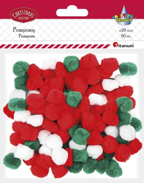Pompony Craft-Fun Series akrylowe mix 80 szt Titanum (MT311) Titanum