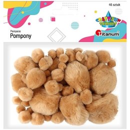 Pompony Craft-Fun Series beżowy 45 szt Titanum (16073C) Titanum