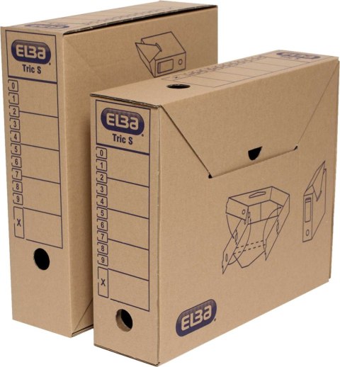 Pudło archiwizacyjne A4 brązowy karton [mm:] 265x95x 345 Elba (100552625) Elba